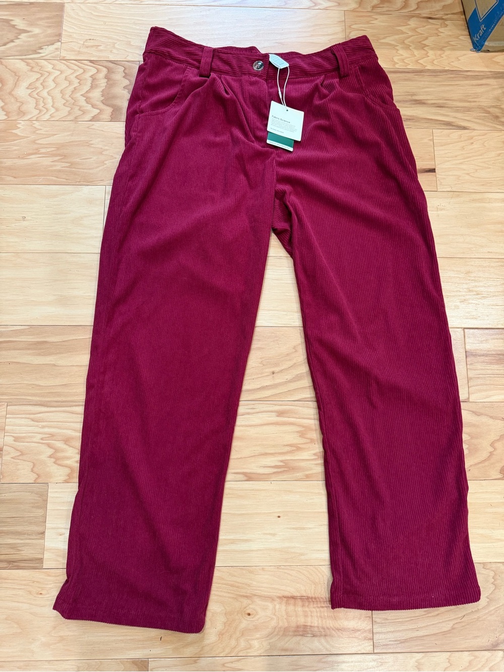 NWT Halara AuraCord Cloud Corduroy Straight Leg Pants pomegranate Women’s Large